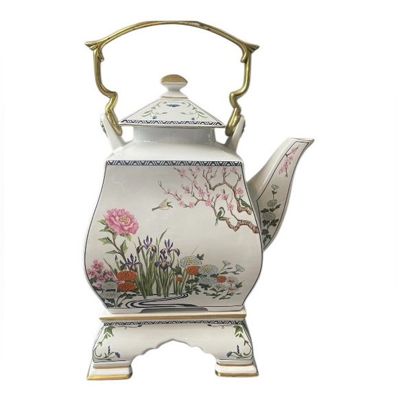 Franklin Mint BIRDS AND FLOWERS OF THE ORIENT Warming Stand...